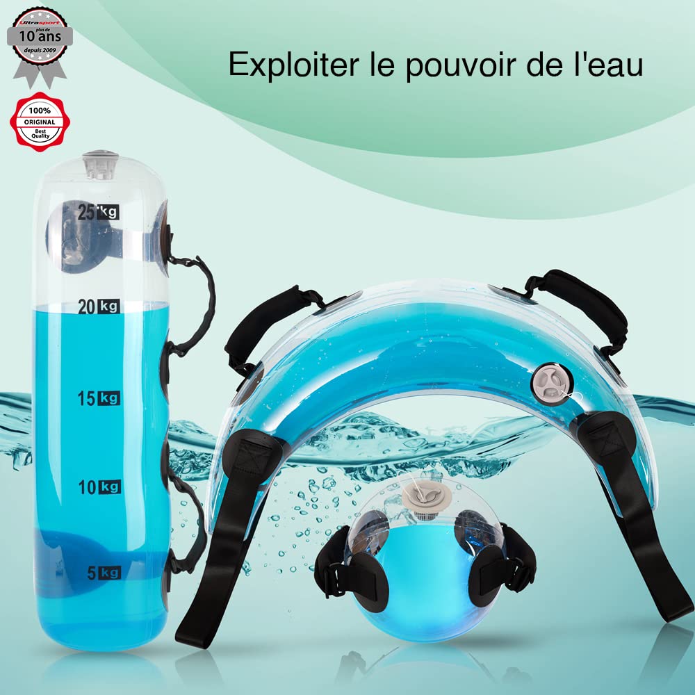 Ultrasport Aqua Fitness Ball Unisex-Adult, Transparente, Ø 30cm