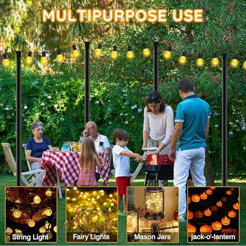 Postes para luces colgantes resistentes al viento, di adiós a las caídas en tu jardín 5