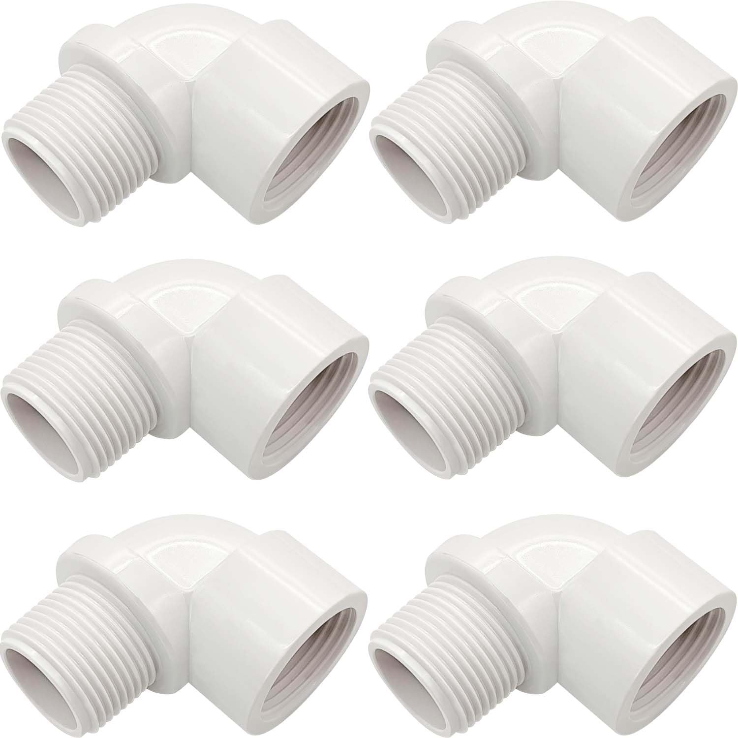 Photo 1 of YSIL 3/4" PVC 90 Degree Elbow Fitting (6 Pack)