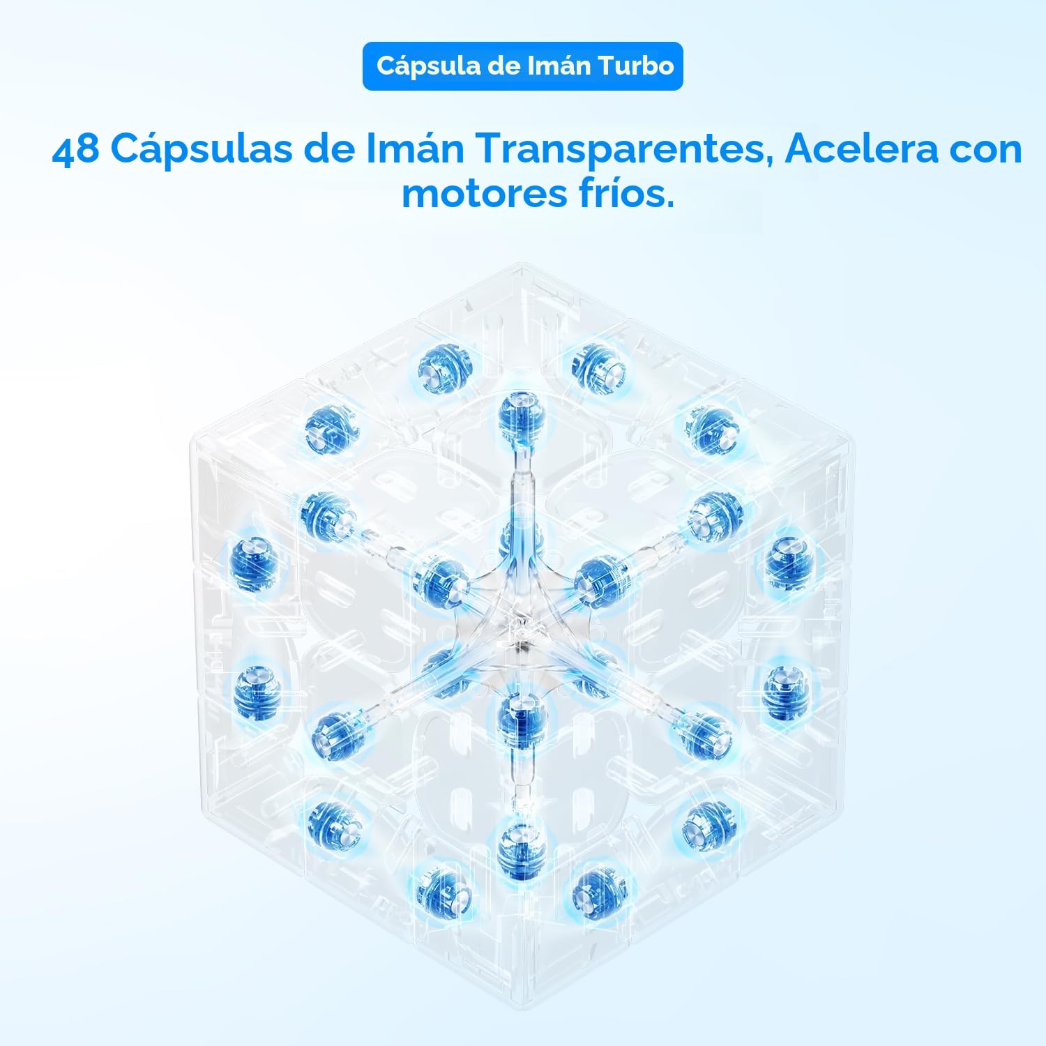 GAN 356ME Magnético Speed Cube de Edición Mejorada,Cubo Mágico 3x3 con 48 Imanes/GES Pro+/4 Niveles de Elasticidad,Profesional Original Iman-tado Cubo de Velocidad (Sin Pegatinas)