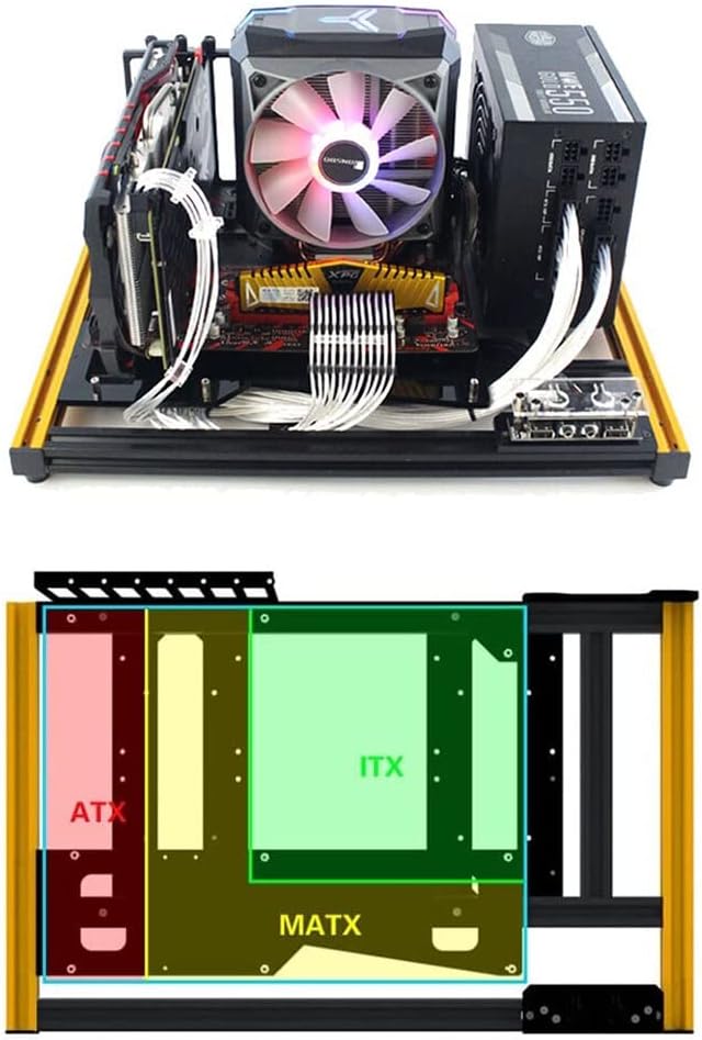 Aluminum Bracket PC Case Test Bench Open Air Computer Case for ITX Motherboard DIY Bare Frame ITX Chassis Support Intel AMD Graphics Card
