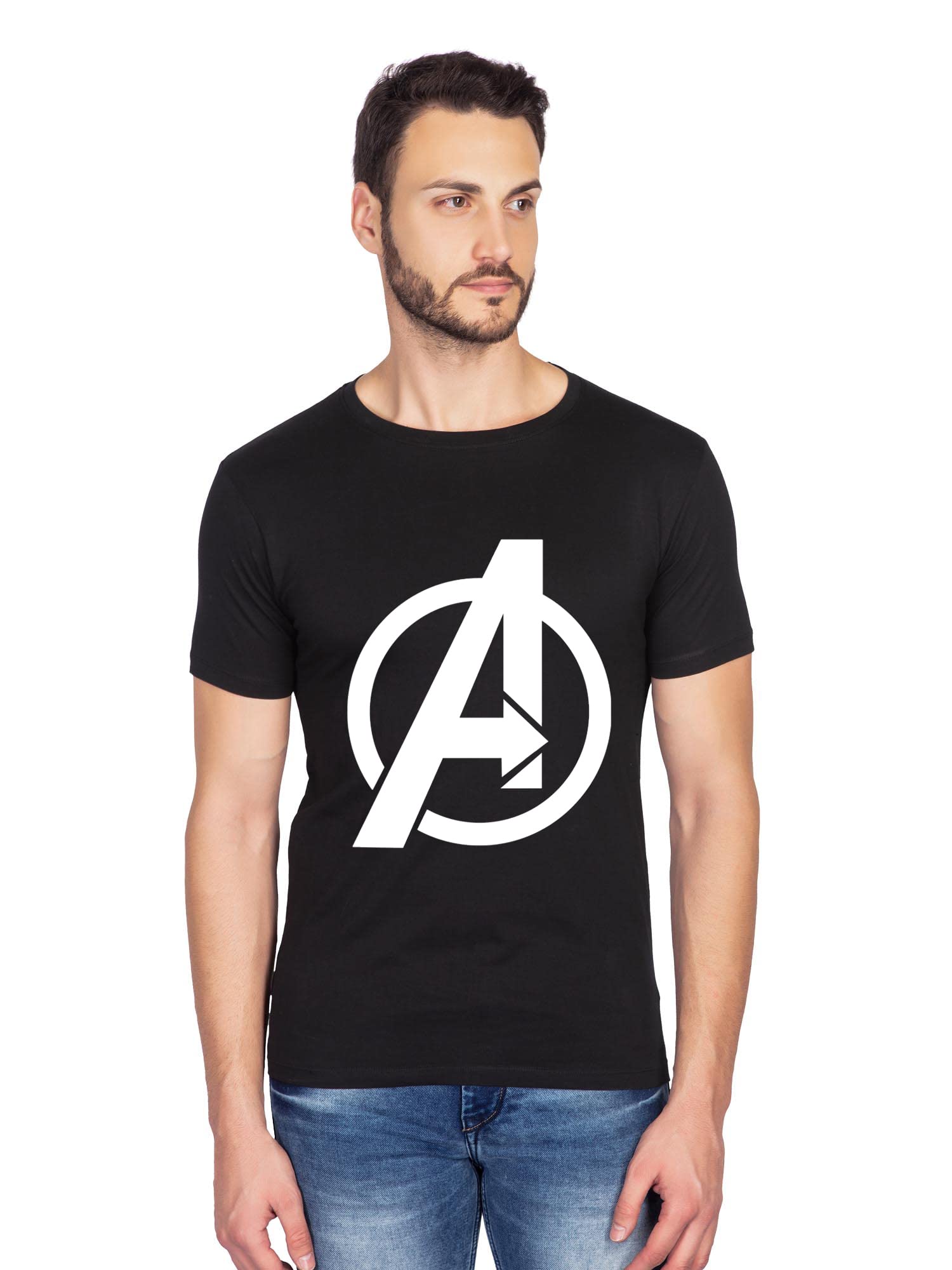 bluehaaat Glow in Dark Avengers End Game Graphics Printed Cotton Gym Tshirt for Men