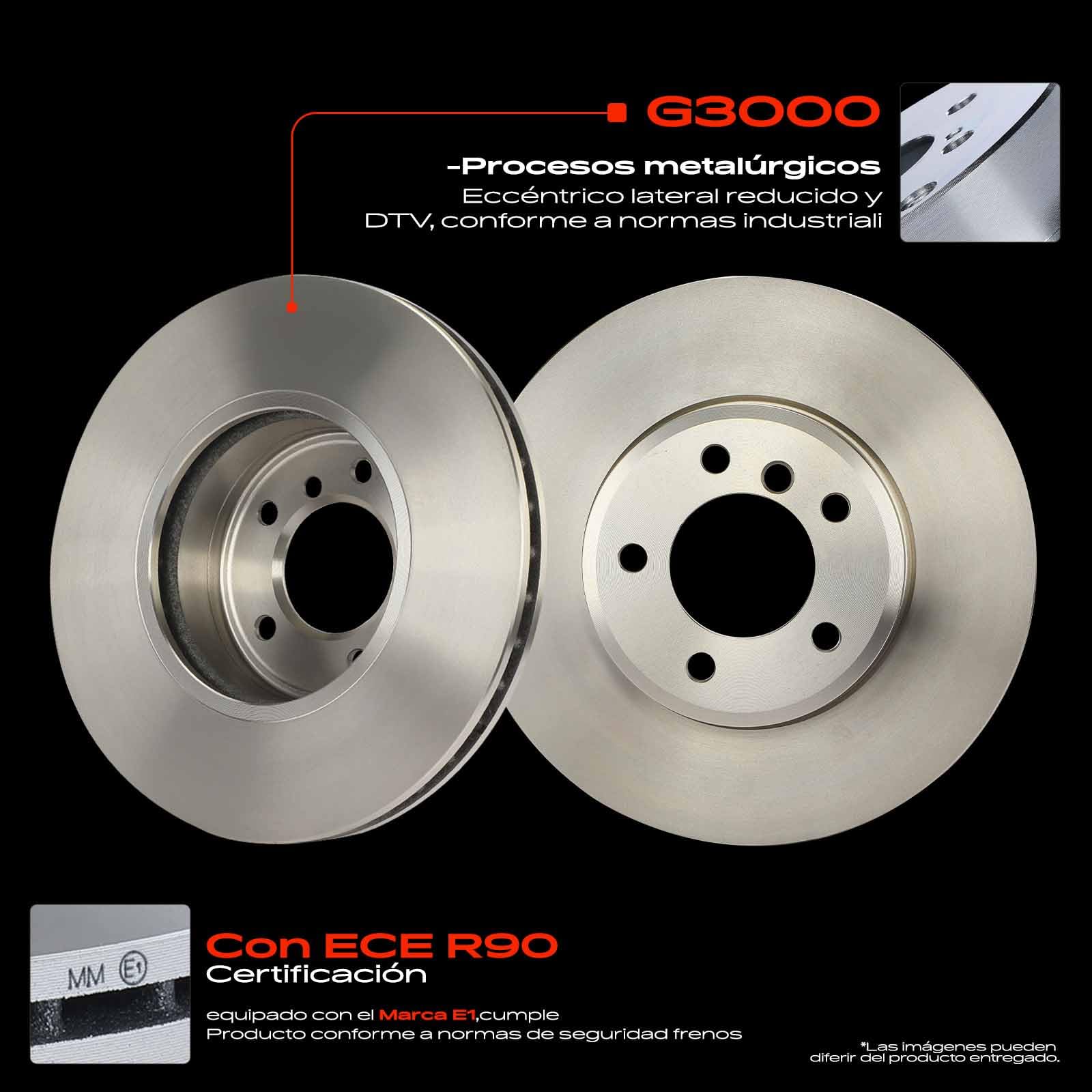 Frankberg 2 discos de freno delanteros ventilados Ø324 mm 34116753221 | Compatible con: Serie 6 Convertible E64, Serie 6 E63, Serie 5 E60, Serie 5 Touring E61