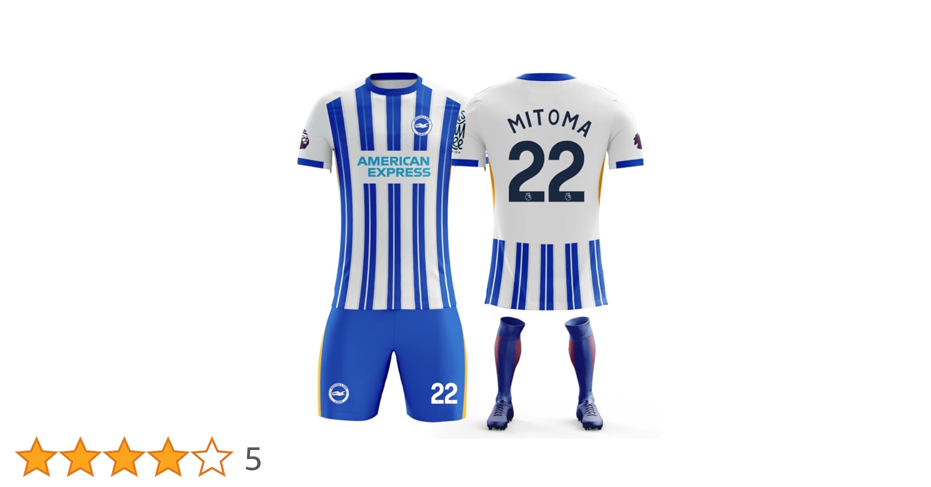 Amazon | 三笘薫 サッカー ユニフォーム 24-25 ブライトン ホーム