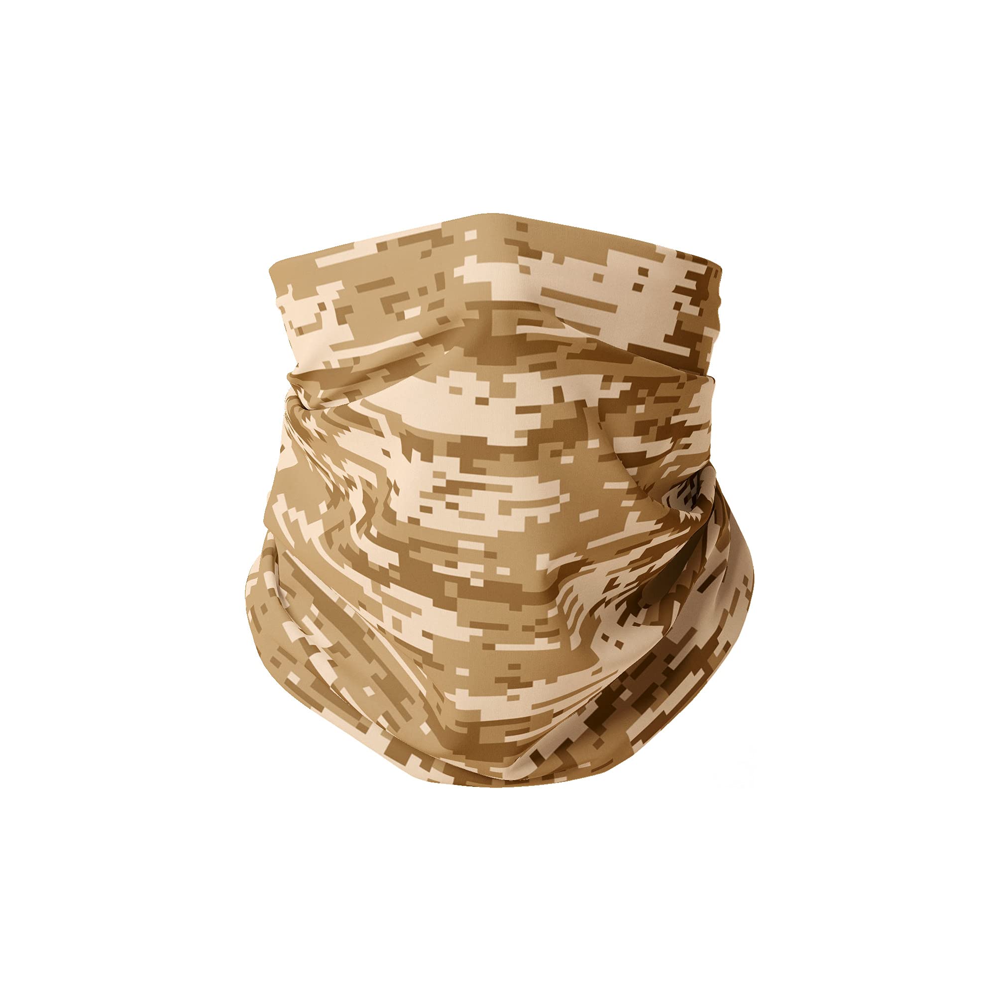 Neck Gaiter, Breathable Face Mask for Men and Women, Lightweight Face Covering, Digital Camo Print Colors