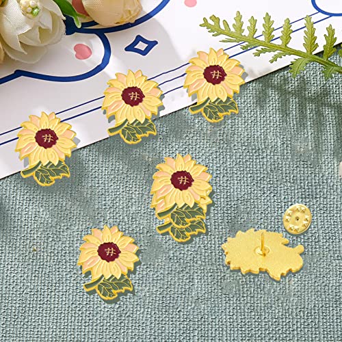 Image of Ornaland 6 Pcs Enamel Sunflower Pin Alloy Daisy Brooch Pin Jewelry for Backpack Corsage Lapel Scarf Clothing Accessories