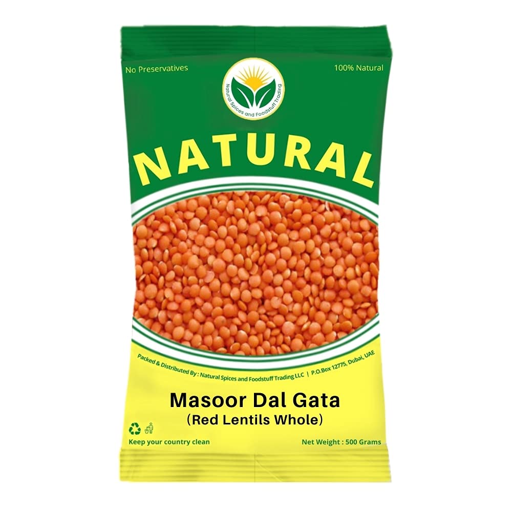 Naturals Premium Masoor Dal Whole Brown (Gata) 1.5kg