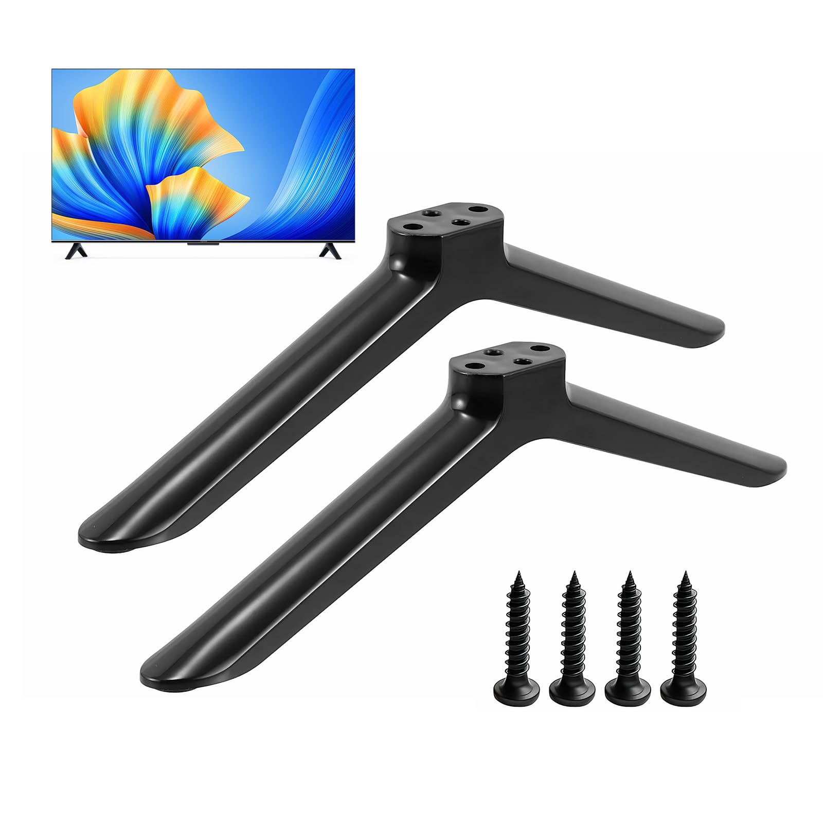 2 Pcs TV Stand Base Pedestal Feet, Universal TV Legs for 24-55in TVs