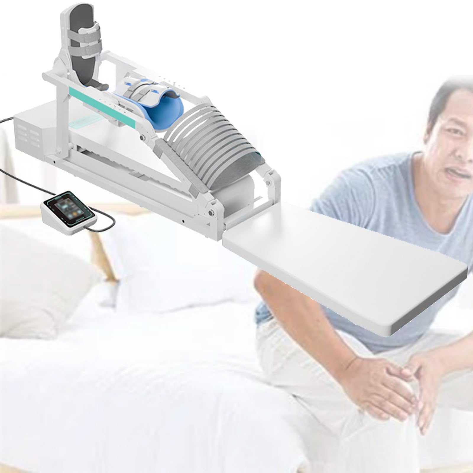 Trener rehabilitacji kolana – urządzenie do trakcji kończyn dolnych, urządzenie do treningu nóg z pełnym kątem 0°–140° i 3-stopniową regulacją intensywności w celu redukcji sztywności stawów
