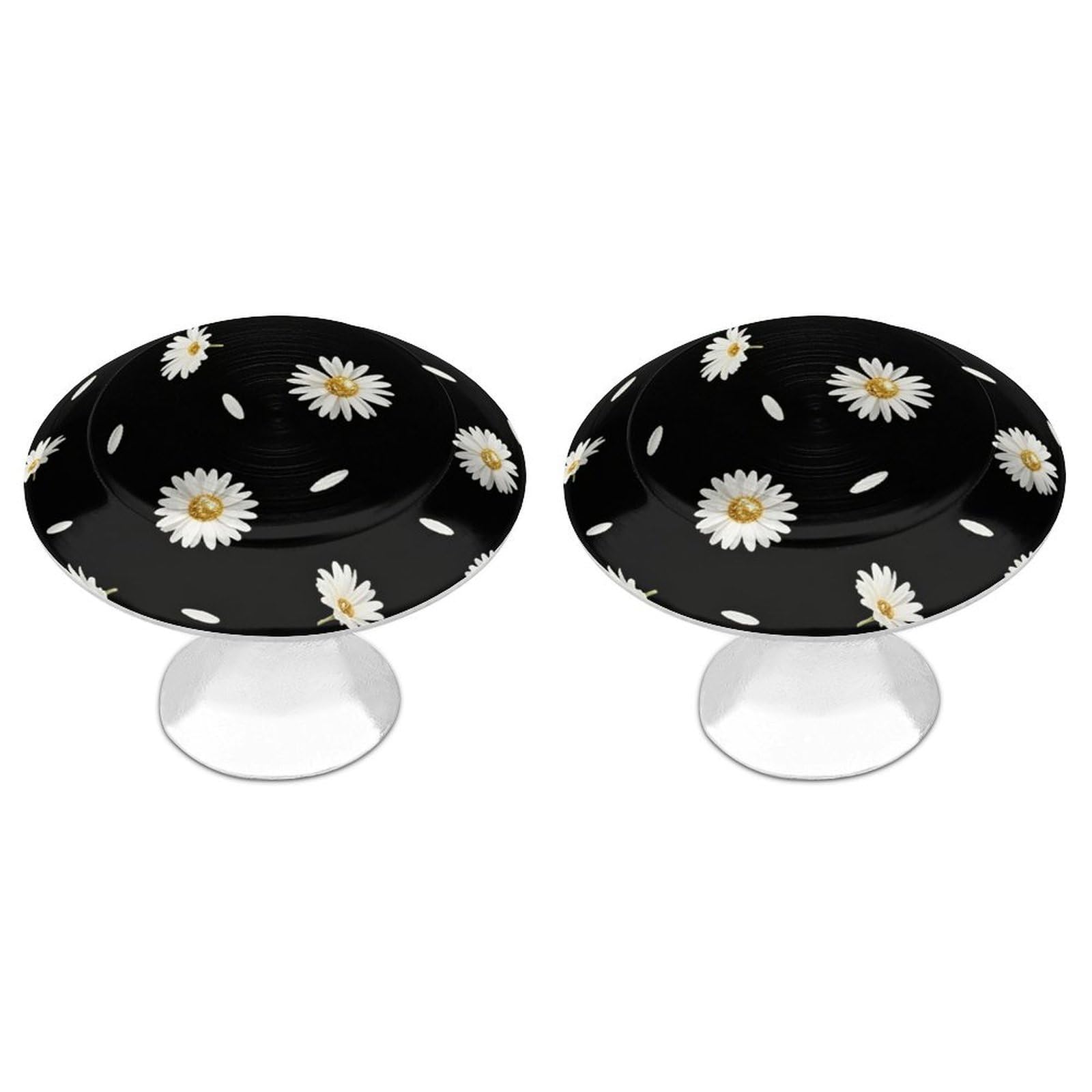 Btcowzrv Style Golden Daisy 2 Pack Cabinet Knobs Drawer Pulls