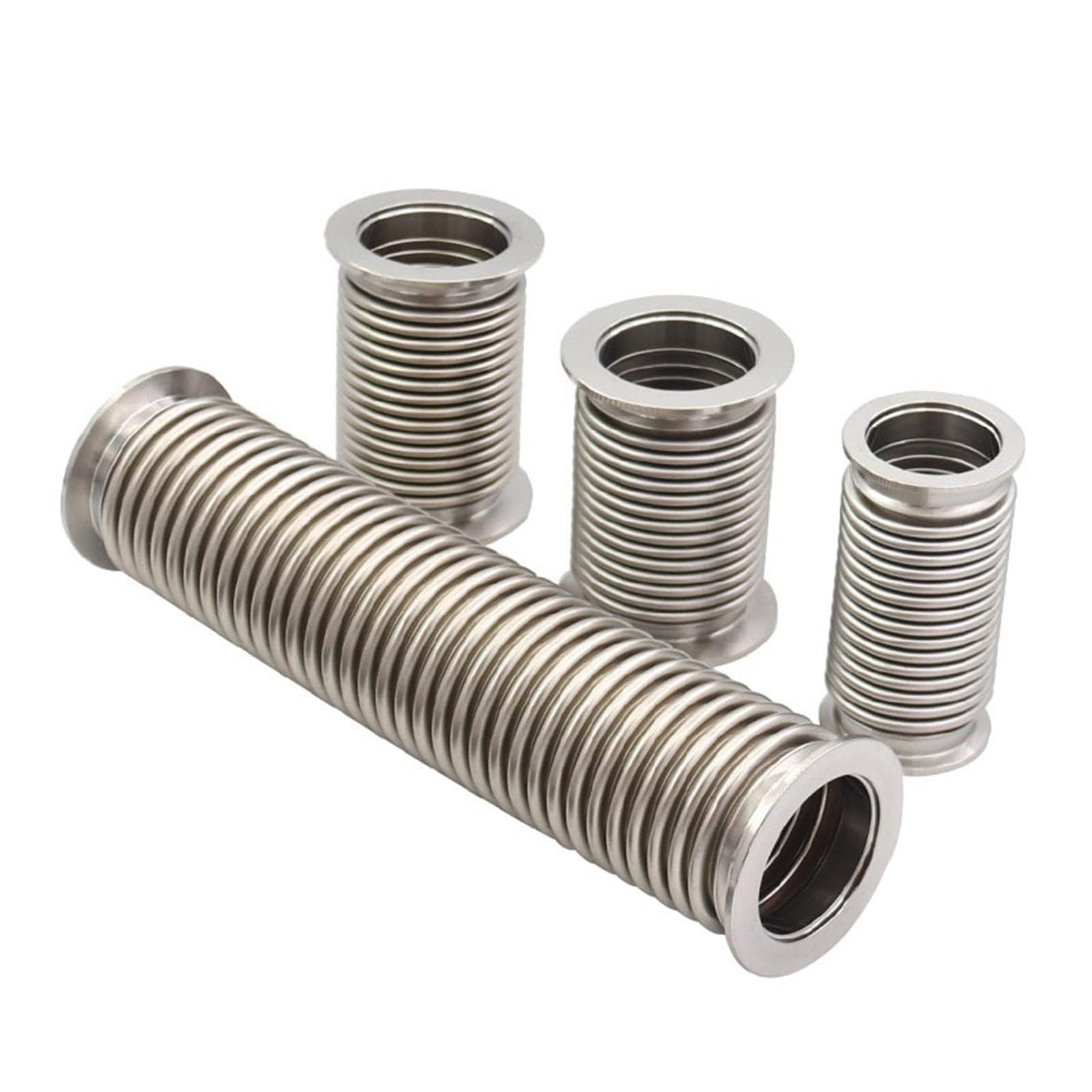 1Pcs KF16 KF25 KF40 KF50 SUS304 Vacuum Flexible Hose Length 100/200/300/500/1000/1500mm(200mm,KF16)