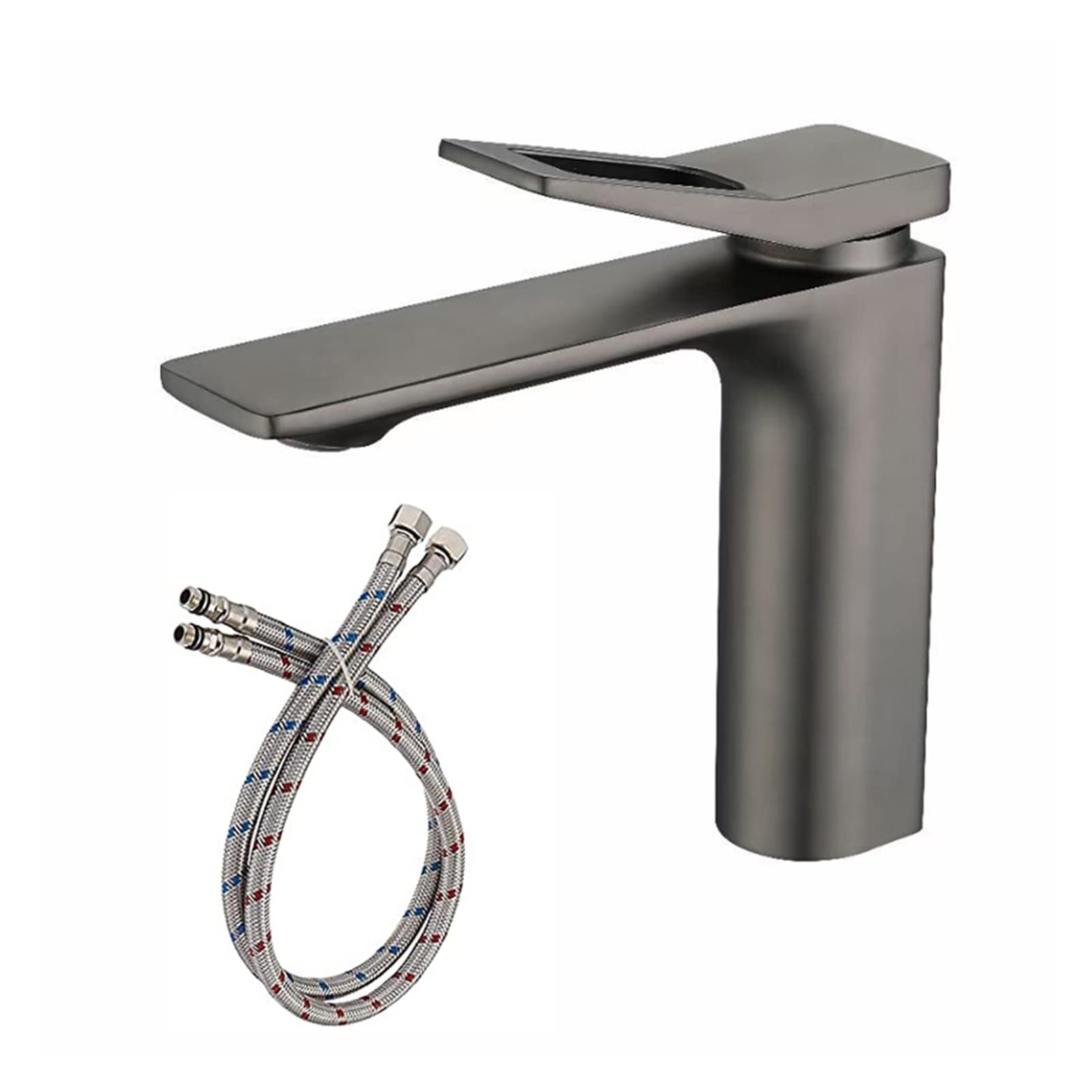 Lmysxaoz Gery Kitchen Sink Faucet, Bathroom Faucet Single Handle Hot Cold Mixer Tap Multicolor Crane 6012(Gery)