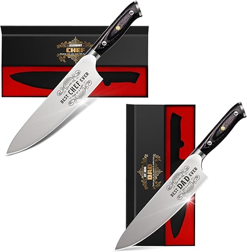 Miniatura 1 de Funistree Regalos para hombres y mujeres, chef de Navidad, juego de cuchillos de cocina profesionales de 8 pulgadas, juego de regalo de 8 pulgadas,