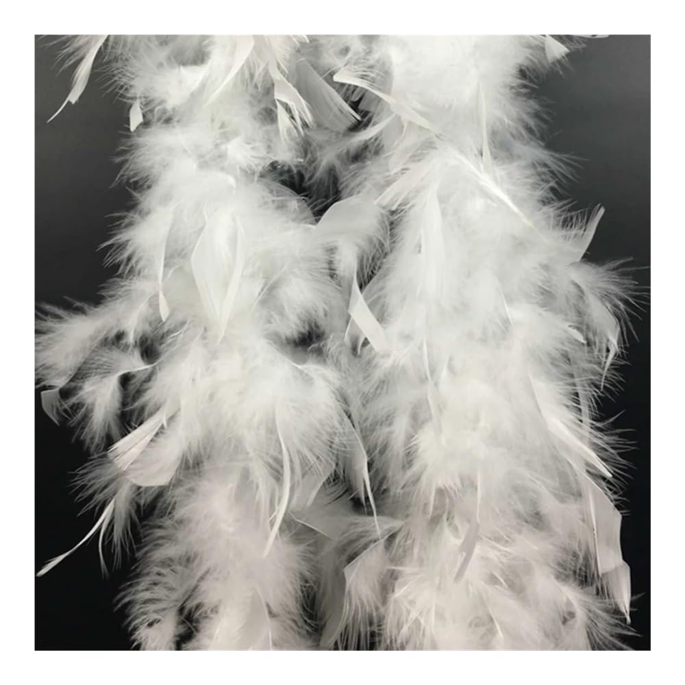 Lot De 2 Plumes De Dinde Blanches – Boa 2 Mètres Pour Fêtes, Mariages, Années 1920, Décoration !