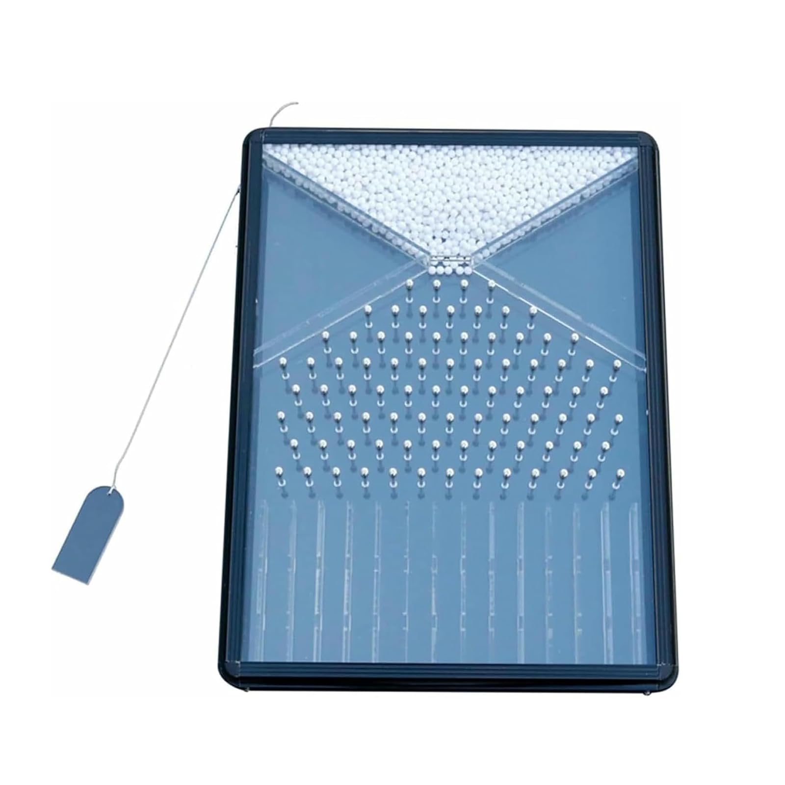 MObyat 15.7 Inch Galton Board Experiment Model, Normal Distribution Bell Curve Demonstrator with Triangle, Clear Standard Deviation Formulas Row Numbers Power Series, for Physics Demonstration