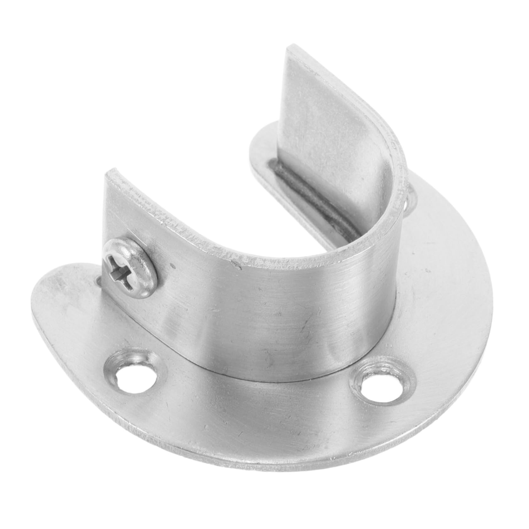 Abaodam Stainless Steel Closet Rod End Supports Heavy Duty Open Flange Design for Easy Installation Fit for Tubes Space Saving Organization for Closet Systems