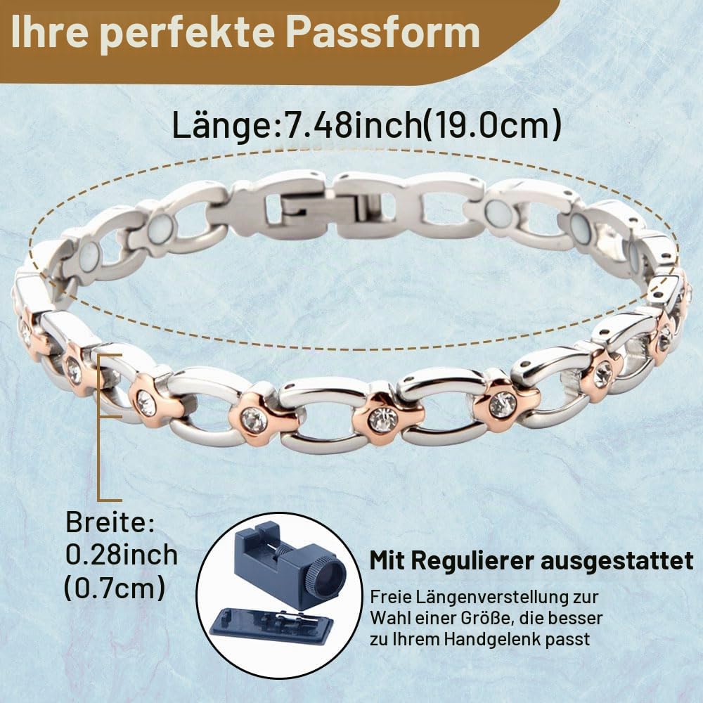 HAQI Damen Magnetarmband Edelstahl Super Strength Arthritis Magnetarmband Geschenk