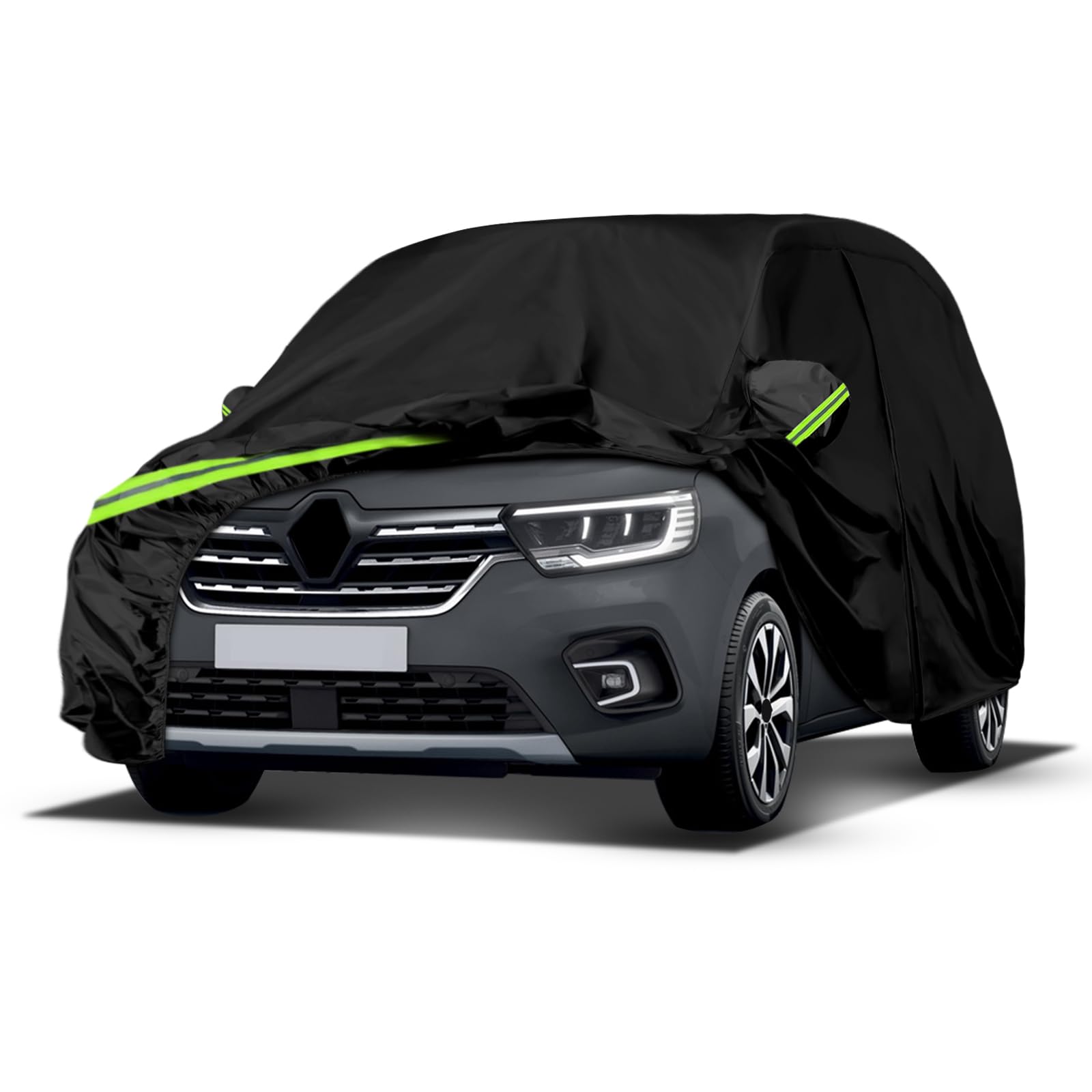 Cubierta del Automóvil Reemplazo para Renault Kangoo/M-ercedes-Benz Citan/Nissan Townstar 2007-2026, Lona del Automóvil Garaje del Completo Impermeable Tiras Reflectantes, Funda Coche Exterior Anti-UV