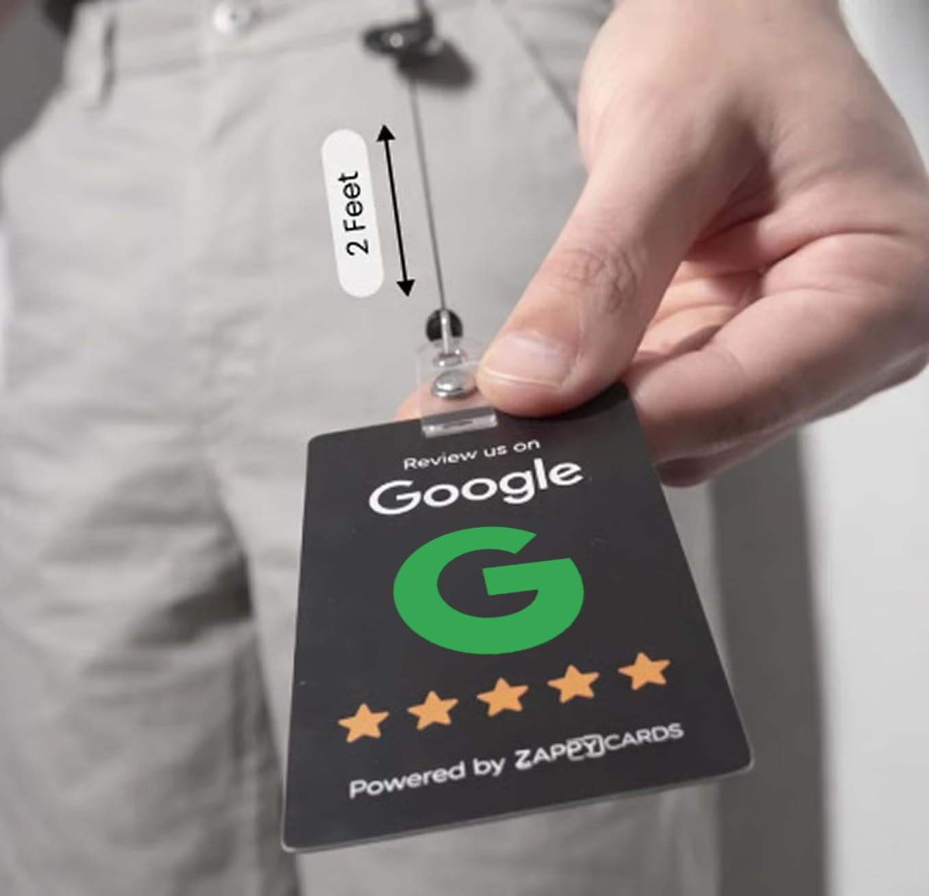 Amazon.com: Zappycards Wearable NFC Review Card — Retractable