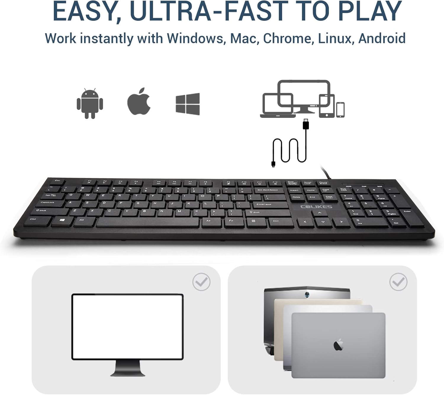 Colikes 有線コンピュータキーボード プラグアンドプレイ Usb 薄型チクレットキー 大きな数字パッド キャップインジケーター 折りたたみ式スタンド こぼれ防止 耐摩耗文字 Windows Mac Pc ノートパソコン フルサイズ B09nls9tk4 Dmp パソコン用キーボード Www Colikes 有線コンピュータキーボード プラグアンドプレイ Usb 薄型チクレットキー 大きな数字パッド キャップインジケーター 折りたたみ式スタンド こぼれ防止 耐摩耗文字 Windows Mac Pc ノートパソコン フルサイズ B09nls9tk4 Dmp パソコン用キーボード Www