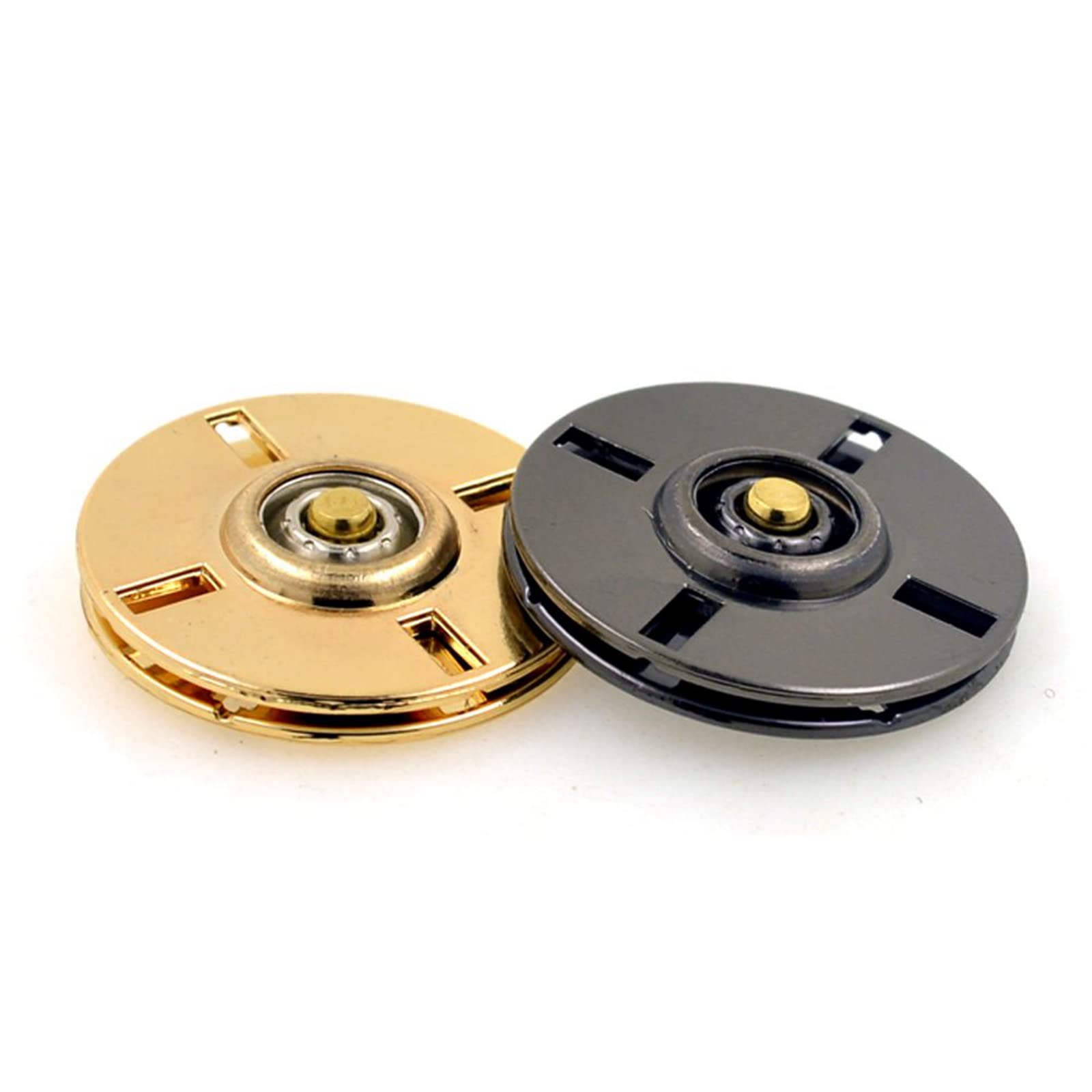 Bottoni a pressione invisibili per cappotti e maglioni, in metallo, 11 misure disponibili, Silver, 15 mm