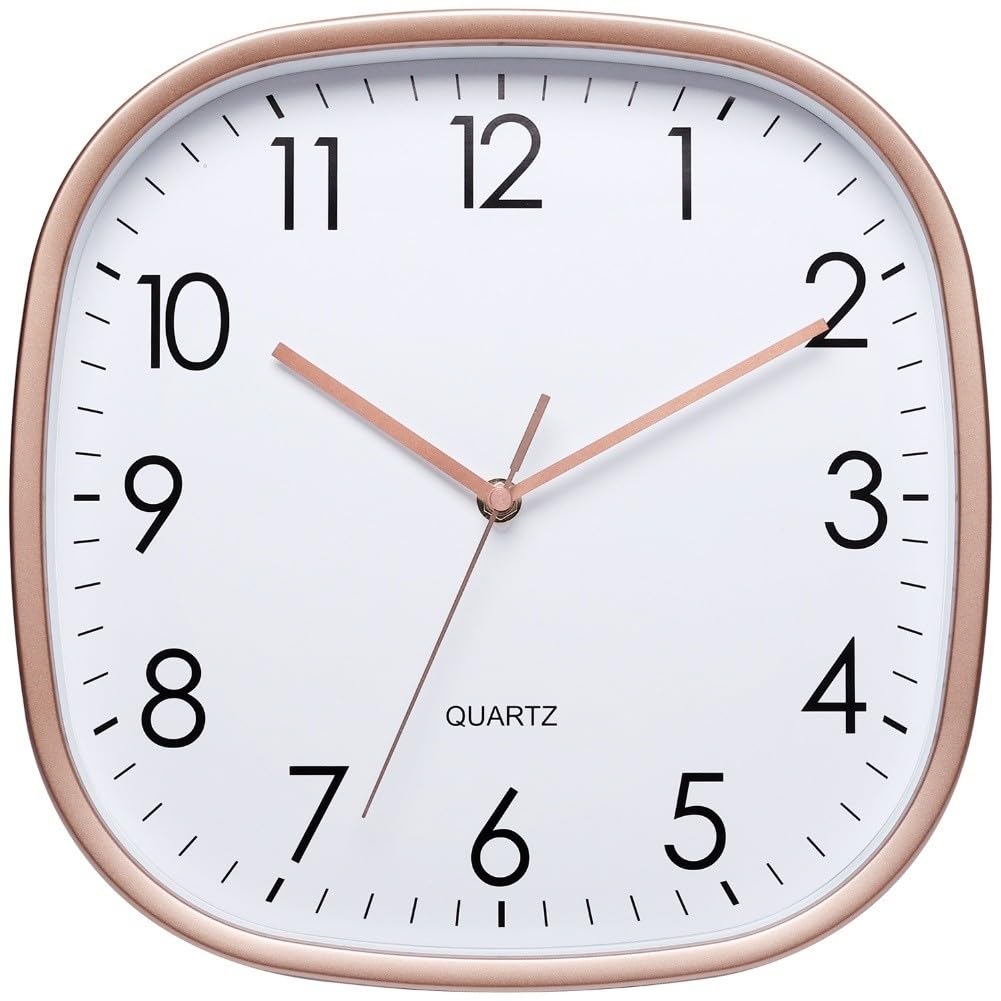 Horloge murale silencieuse à quartz de 30,5 cm avec grand écran lisible