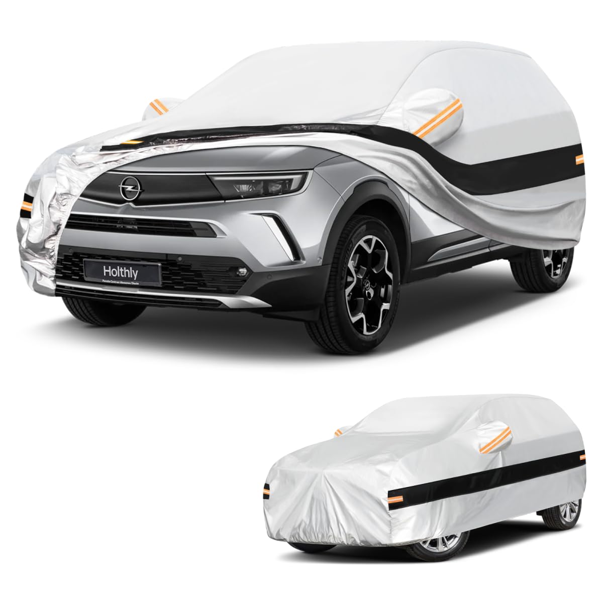 Holthly Autoabdeckung SUV Passend für Opel/Vauxhall Mokka（2012-2026）10 Schichten Vollgarage Auto Abdeckplane 100% Wasserdicht Autoplane Outdoor Autogarage Wasser,Staubschutz,Wind,Regen und UV Schutz.