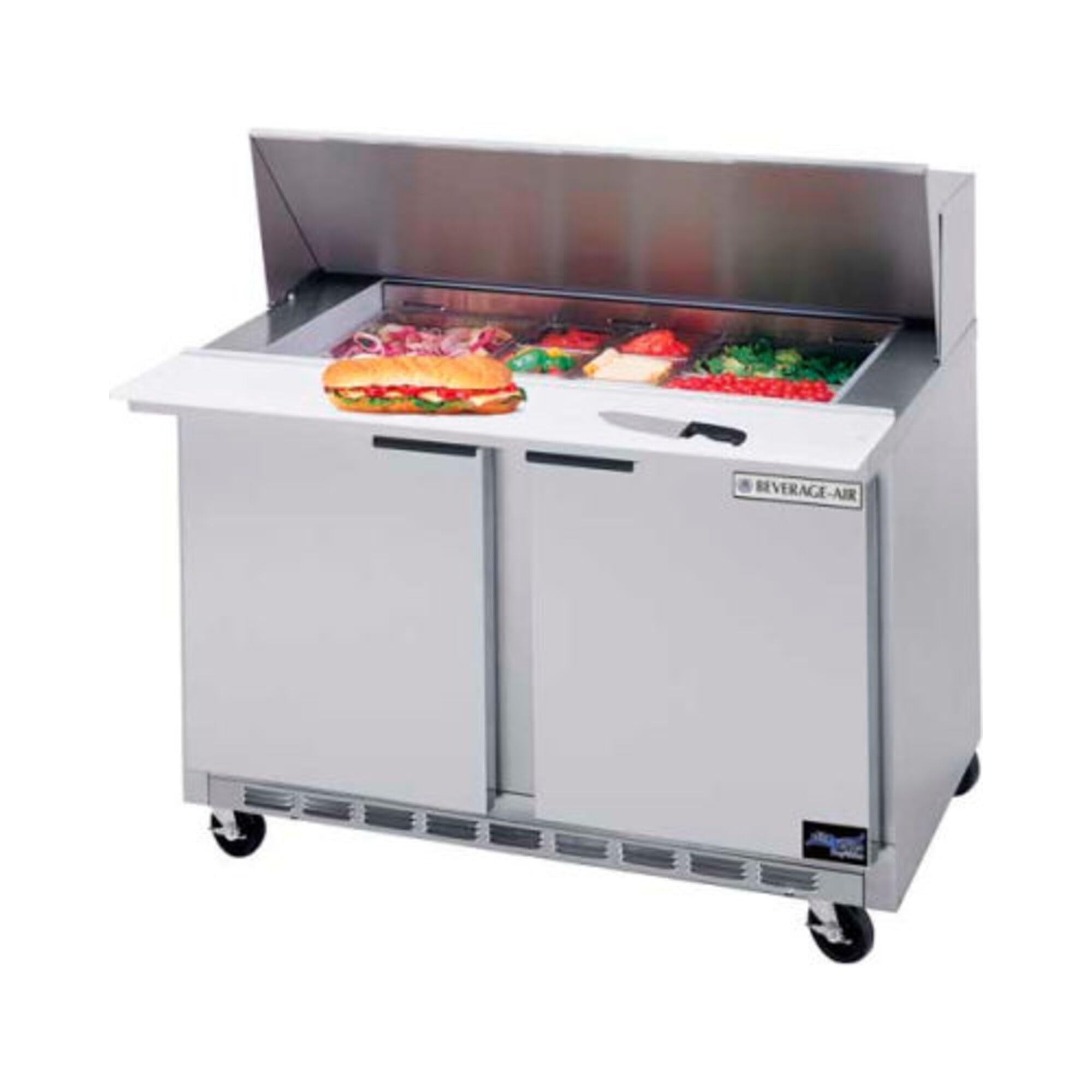 Beverage Air SPE48HC-12M Two-Section Mega Top Refrigerated Counter on Fridge.com