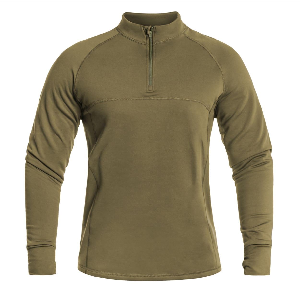 Military Wear Tactical Level 2 - Juego de ropa interior térmica para hombre con cremallera, camiseta de compresión, ropa interior térmica, ropa interior cálida, capa base, supervivencia, deporte