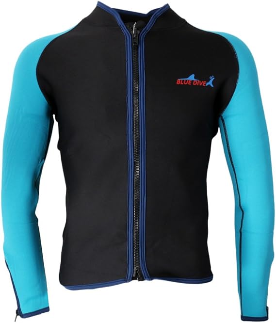 Perfeclan 2mm Men Neoprene Scuba Diving Jacket Top Swimwear Wetsuits
