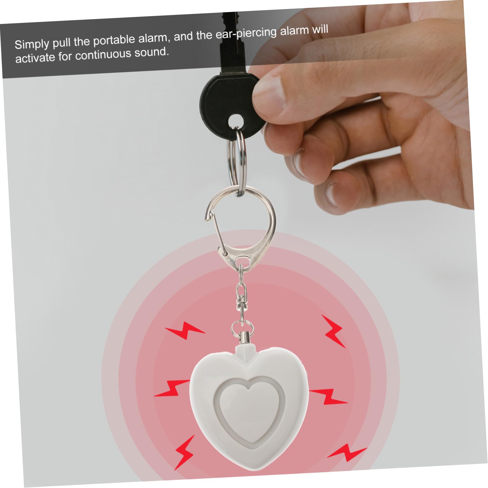 UKCOCO 4 Piezas Sirena Anti Conformado Luz Led Alarma Personal Alarmas Personales para Personal para Mujeres Llavero para Mujer El Plastico Enfermero Sonido Teléfono Móvil