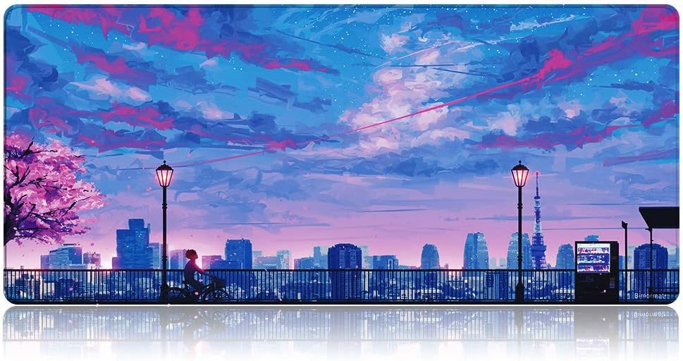 BimormatPersonalized Gaming Mouse Pad,XXL Large Anime Mousepad (35.4x15.7 inches),The Best Desktop Companion for Games,Office and Study (90x40 D4bikeboy)