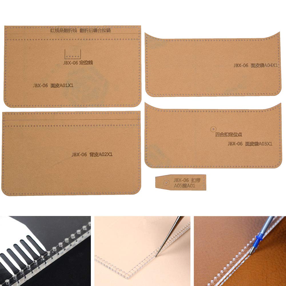 Modello per fare borsa per cellulare, modello trasparente Borsa 7,68 x 4,13 x 0,39 pollici Modello per artigianato in pelle