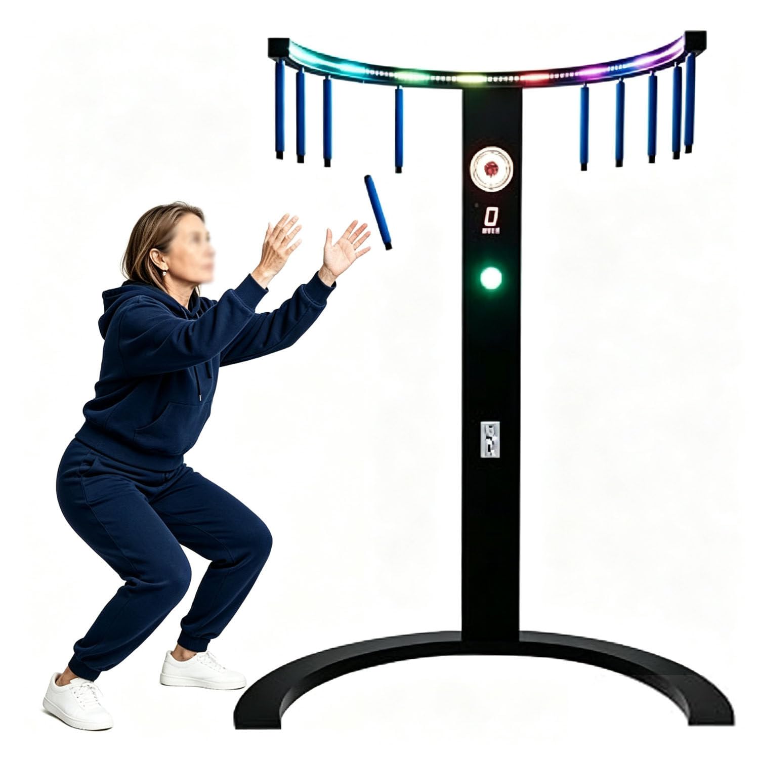 Münzbetriebener Fangstab Arcade Automat Mit LED & Mp3 | 3 Spielmodi,Robuster Metallbau,Perfekt Für Verleih Jahrmärkte Events