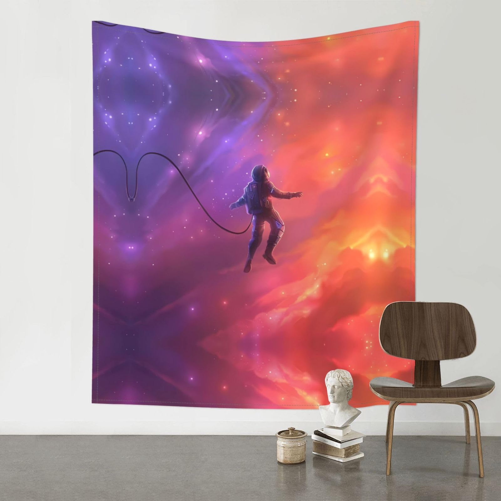 WHJSHOP Astronaut Prints Original Wall Tapestry 60x51in – Boho Throw Blanket for Dorm Decor, Beach Picnic, & Bedroom Layering