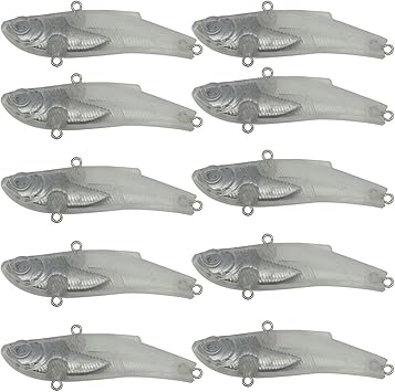 Amazon 10pcs未塗装ルアーブランク18 g7 1cm 6mmフリーフィッシングアイvibクランクベイトベイトシミュレーションブランクボディクリアハードベイト トラウトサーモンミノールアーポッパールアートップウォーター淡水6mm ルアー材料
