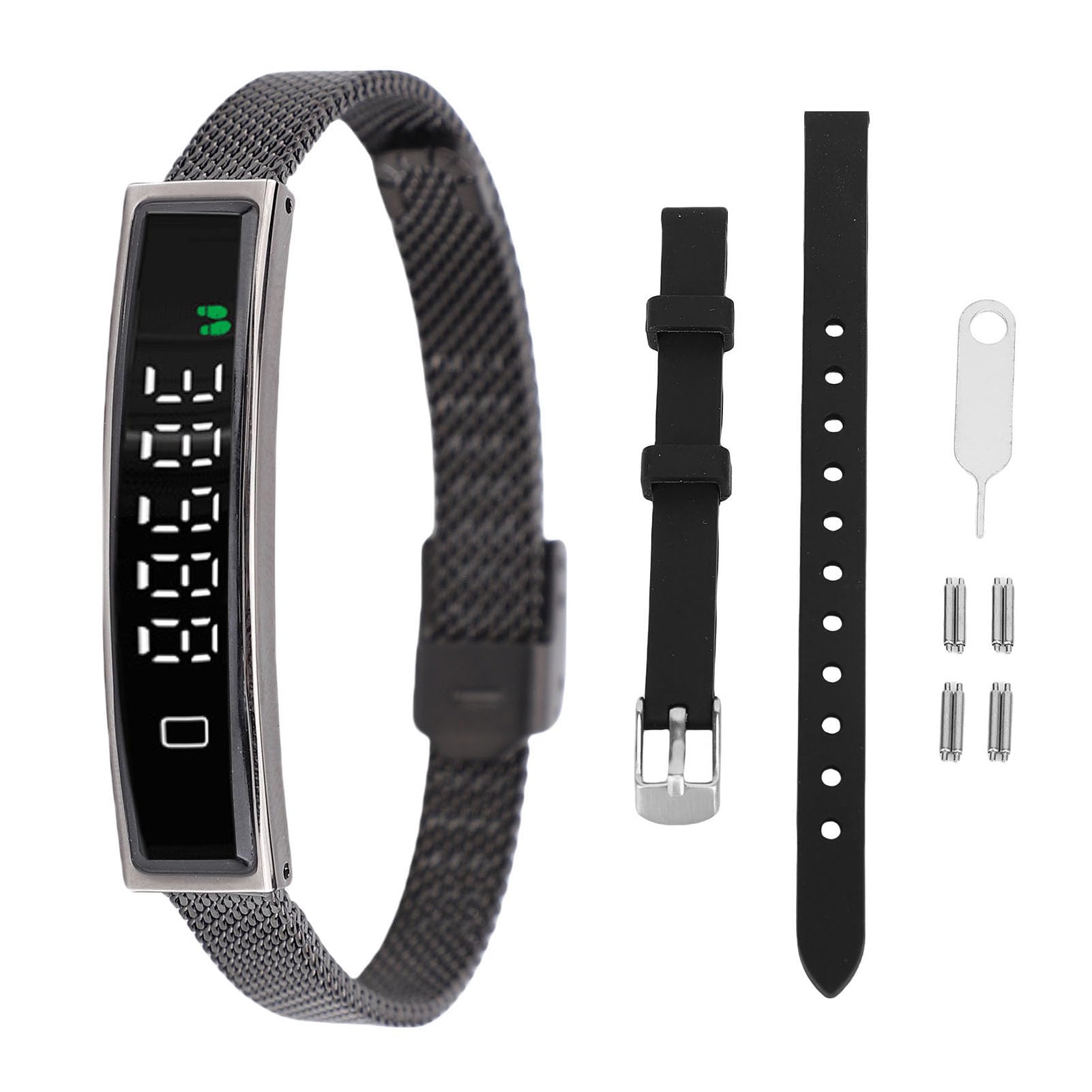 Vikye Smart Watch Health Tracker, Bluetooth 5.3 Steps Tracking Wearable Waterproof Smart Bracelet for Men Women, with Multiple Sport Modes (Black)