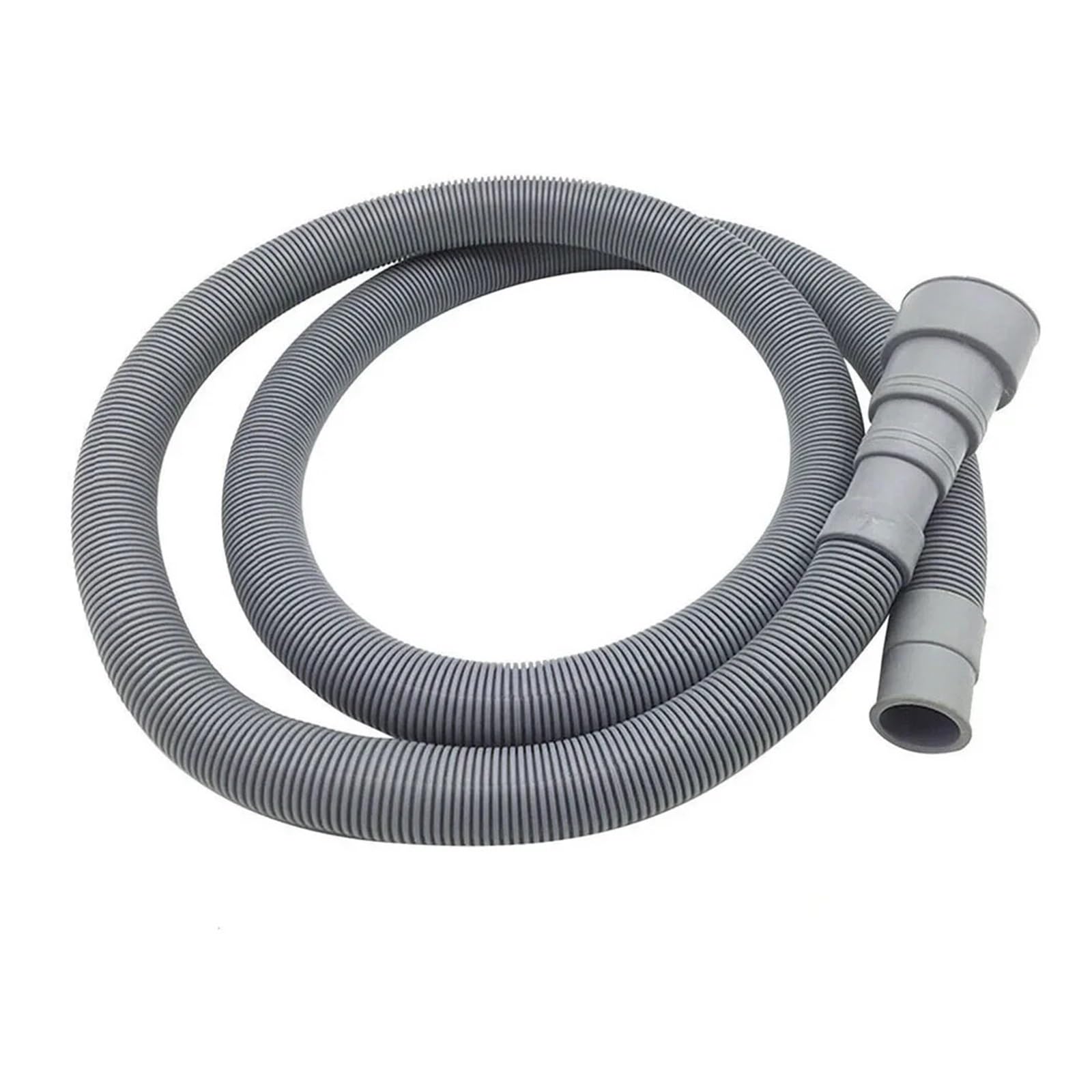 Szare przedłużenie węża spustowego do pralki i zmywarki z zaciskami 70-200cm(70cm)