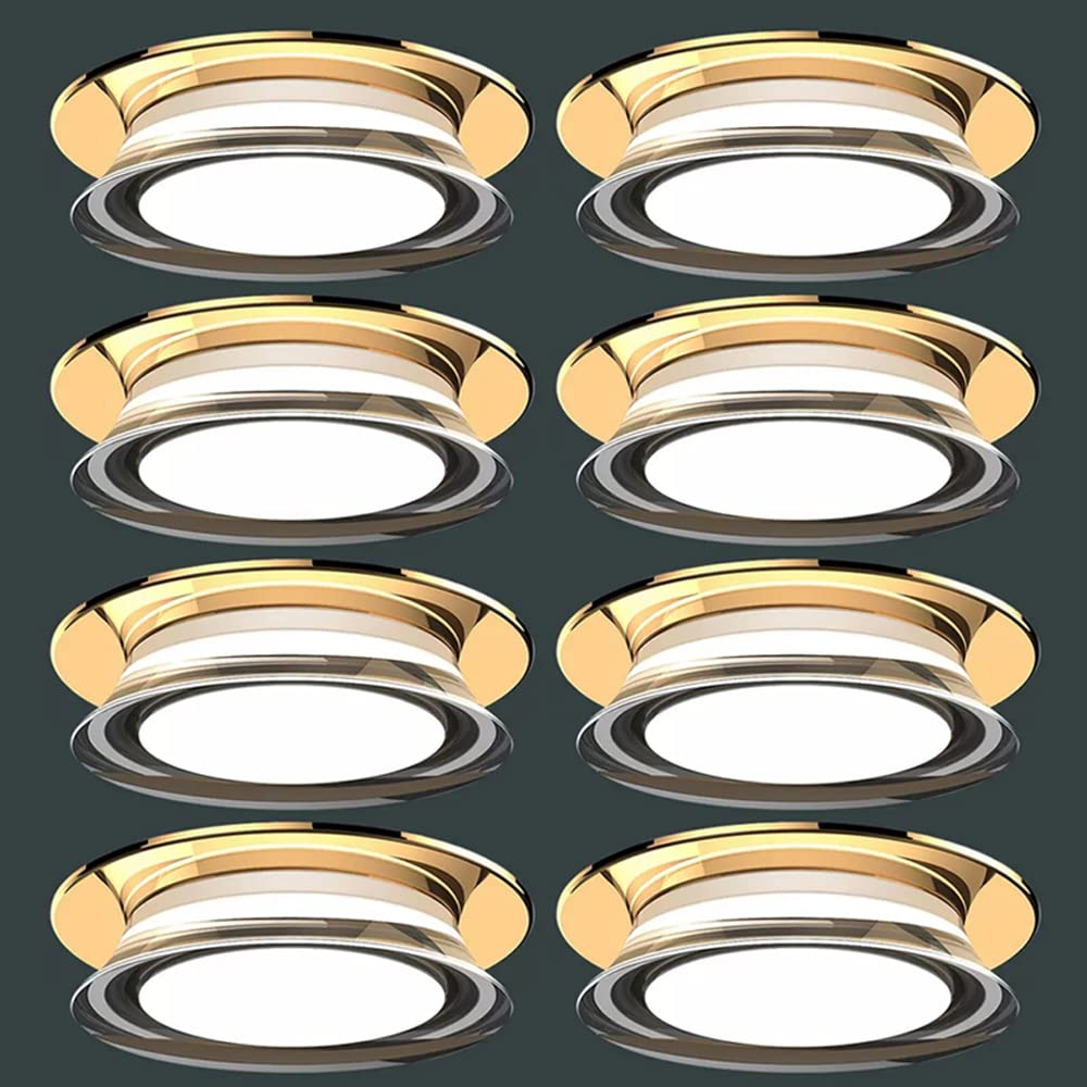 Pakiet 8 3 cala-4,5 cala Led Downlight Ściemnialne światło sufitowe 5W7W12W Przezroczyste reflektory Przeciwoślepiające oświetlenie werandy Lampa oczkowa Bez migotania (Color : Silnik
