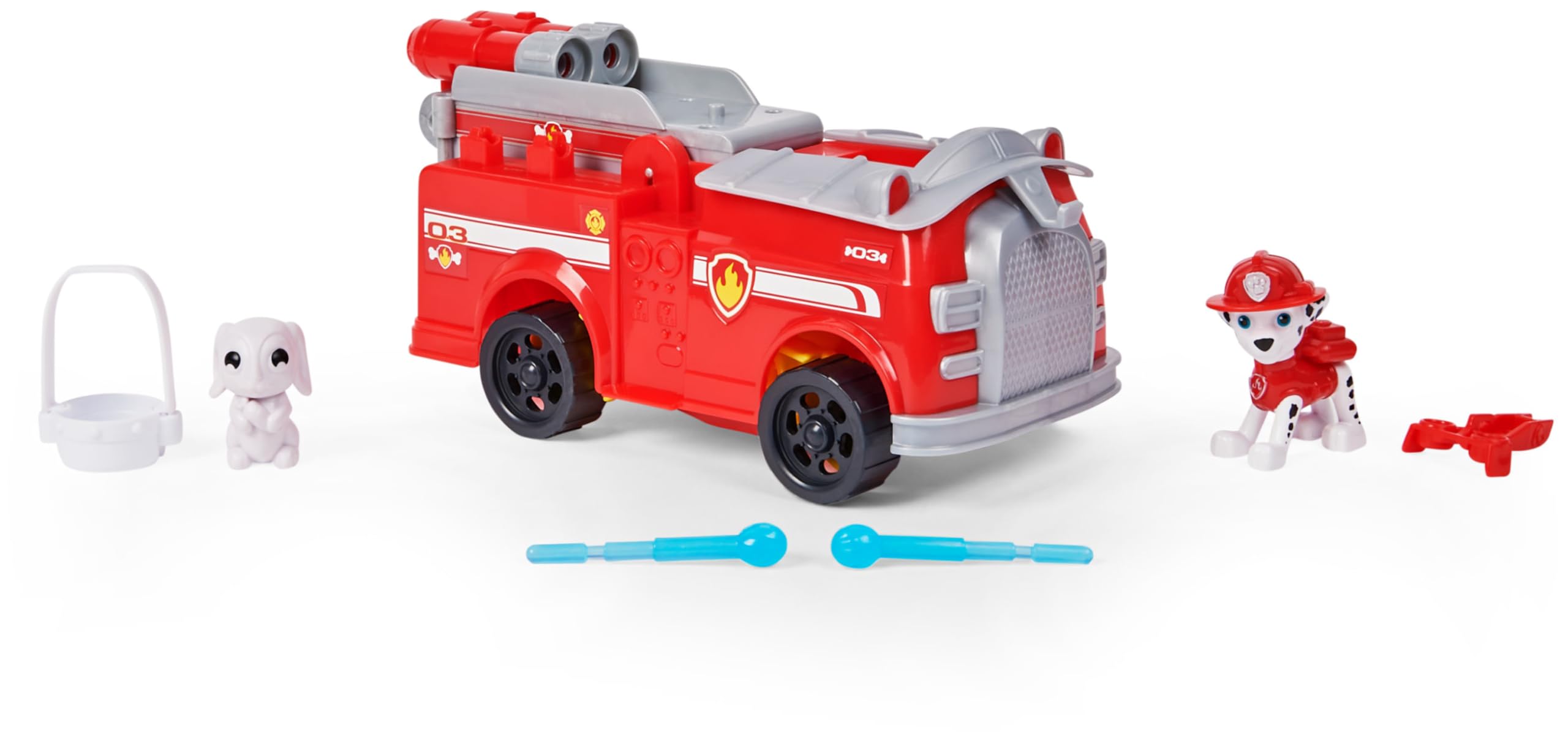 Paw Patrol | Camion dei Pompieri Rise N' Rescue di Marshall | Veicolo trasformabile Personaggio di Marshall e Accessori Inclusi | Giochi Bambini dai 3 Anni in su
