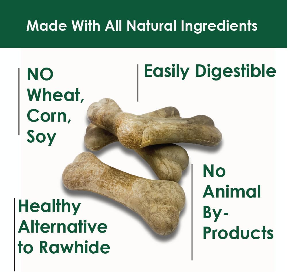 Bonies Natural Hip & Joint Formula Small-Sized Single Bone, Glucosamine & Omega Fatty Acids, Fresh Breath, Clean Teeth, Low Calories, Chicken Flavor, Small Dogs, 20 Bones