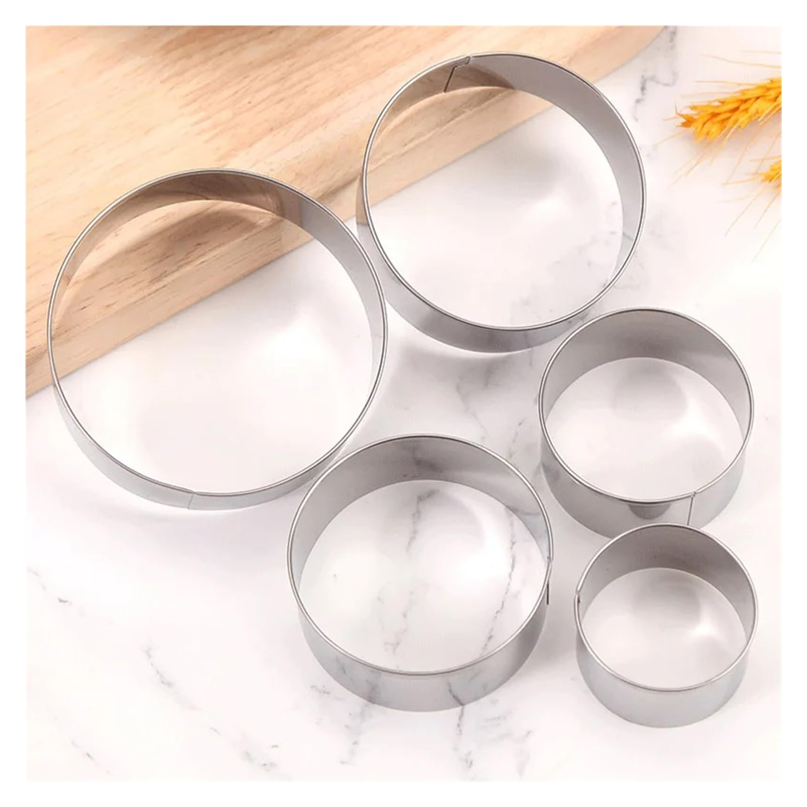 6 uds forma redonda anillo de Mousse molde for pastel horneado de queso DIY galleta corte de acero inoxidable utensilios de cocina for el hogar postre