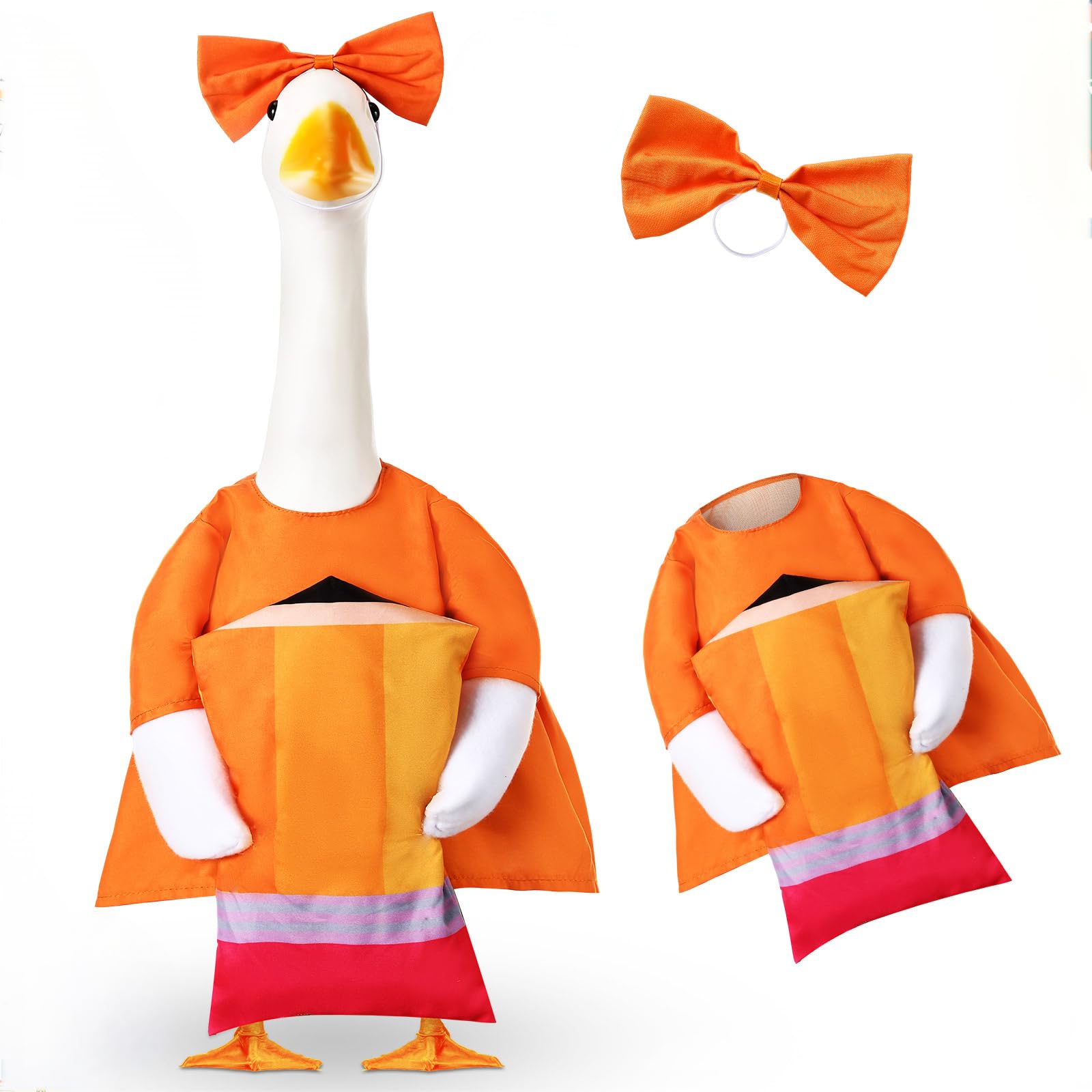 Proch Goose Outfit avec nœud et oreiller Geyoga pour oie de rentrée 58,4 cm