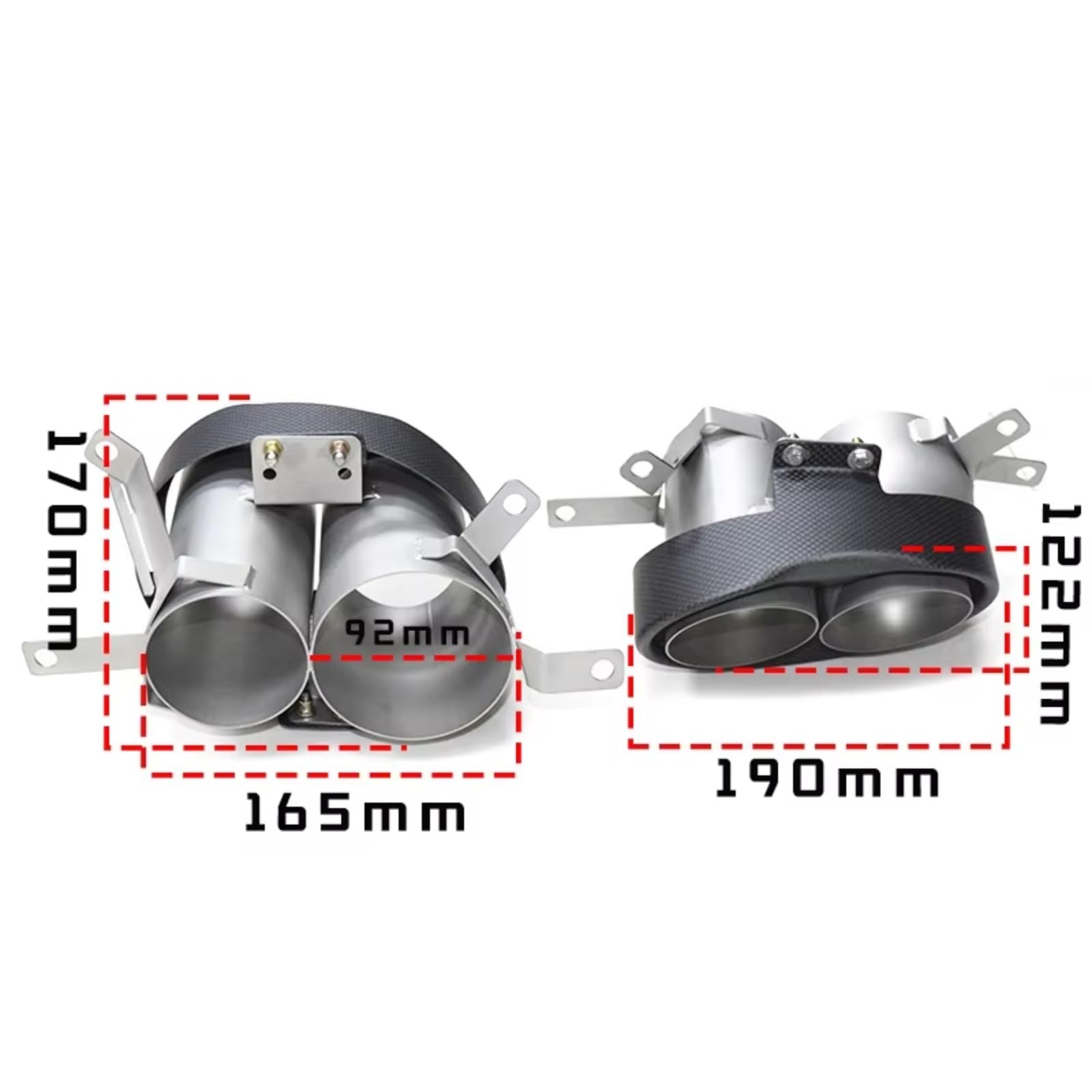 Embout Echappement Pour RS6 RS7 2012-2018 Mise À Niveau Du Tuyau D'échappement Embout De Silencieux Buse Voiture Embout Silencieux(12-15 S7)