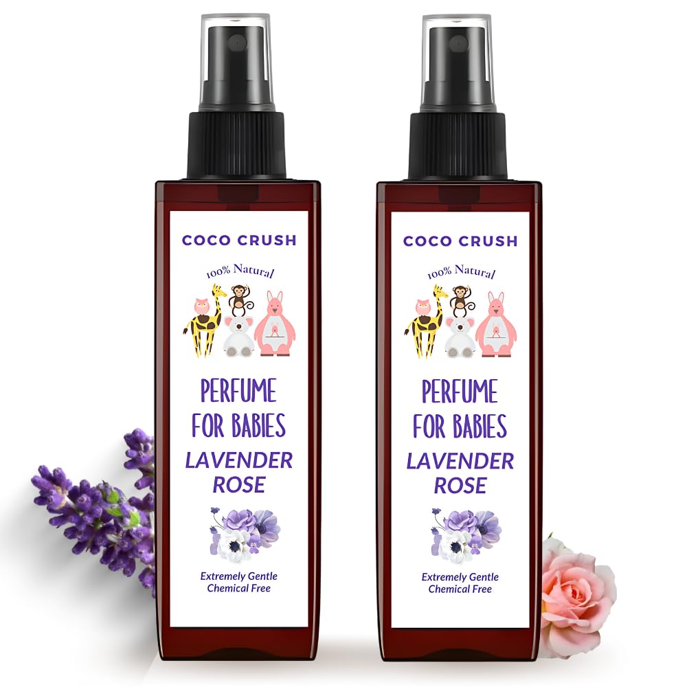 100% Natural Rose and Lavender Perfume for Babies - Gentle & Safe, Mild Fragrance | Unisex children | Multipurpose with Delicate Fragrance | Dermatologically Tested (200ml (2 * 100ml))-image-29