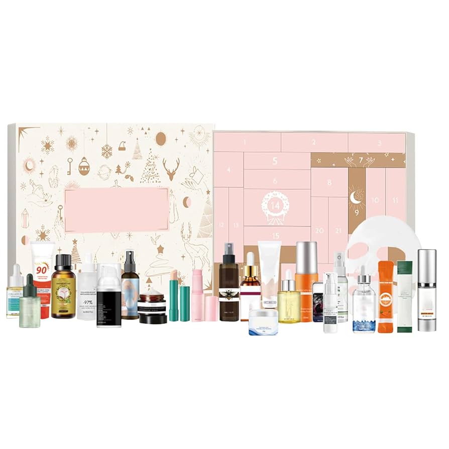 xowwyue Calendário de advento de maquilhagem | 2025 calendário do advento de beleza e maquilhagem bonito | ornamento festivo de beleza para parede e secretária em férias para mulheres e meninas e : Amazon.es: Casa e Cozinha