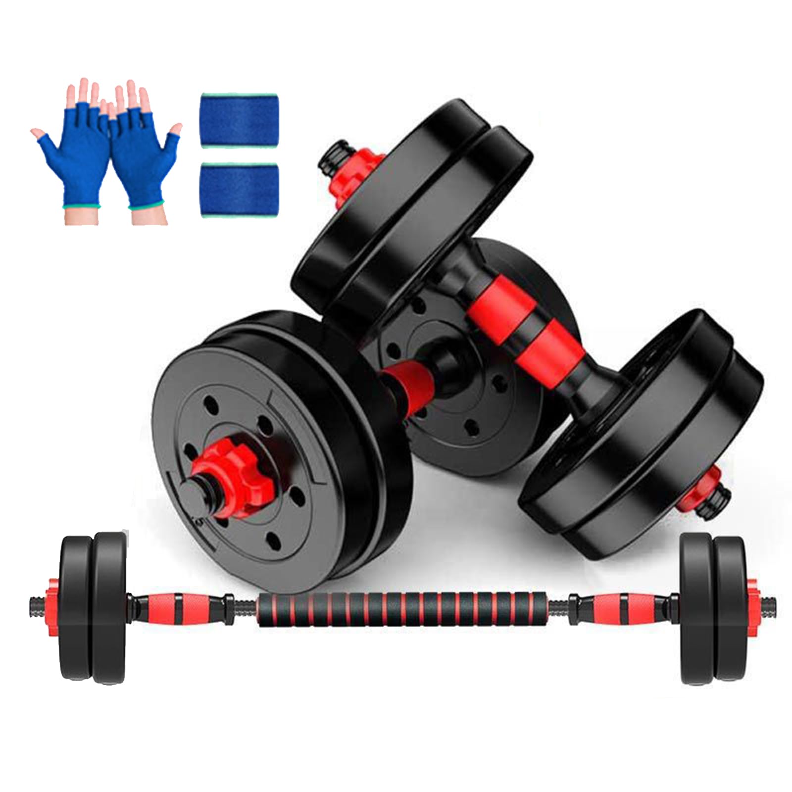 Trintion Dumbbells Set Dumbells weights Adjustable Hand Weight Lifting Strength Training Free Weights Barbell Fitness for Home Gym Workout (15 KG)