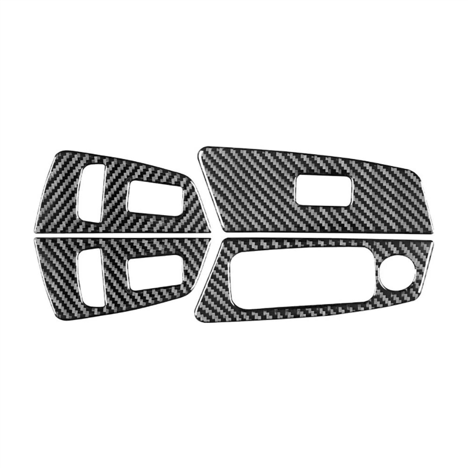 Carbon Fiber Car Window Glass Lifting Button Decorative Sticker for 5 Series G30 G38 528li 530li 540li 2018-2023 HGMGFYCX(LHD 1)