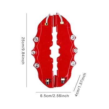 Amazon.co.jp: レッドブレーキキャリパーカバー,2ピースカー