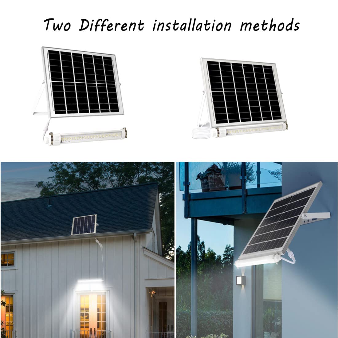GLW Solar Shed Lights with Extra 16.4ft Extension Cord Indoor/Outdoor Use 18000LM Solar Light Motion Sensor Dusk to Dawn Light for Front Door Patio Garage Porch Wall Outdoor Solar Lights